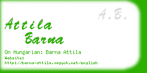 attila barna business card